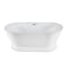 Aqua Eden Pedestal Bathtubs, 65.75 L, 30.5 W, White, Acrylic VTDE663124 - alternate 1